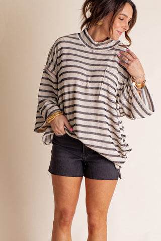 Only Go Forwards Oversized Striped Top