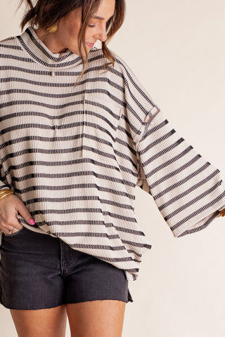 Only Go Forwards Oversized Striped Top