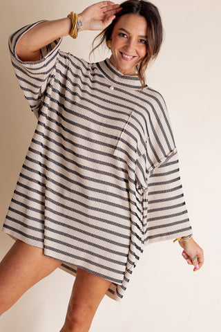 Only Go Forwards Oversized Striped Top