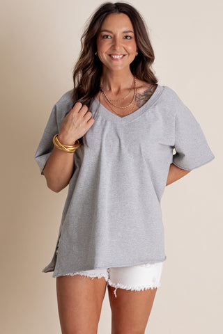 On The Edge V-Neck Top *Final Sale*