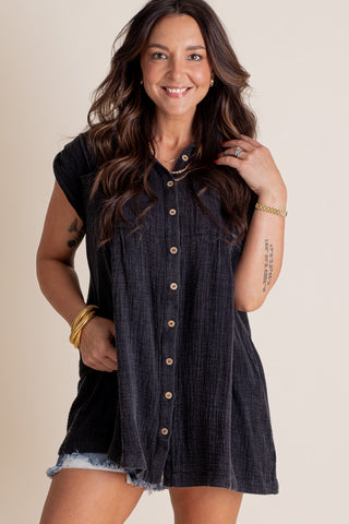 Kick It With Me Button Down Tunic *Final Sale*