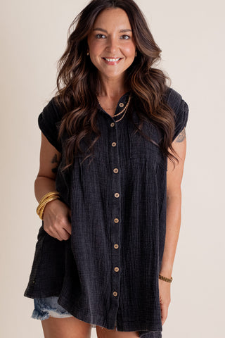 Kick It With Me Button Down Tunic *Final Sale*