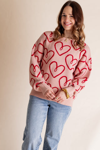 Be My Valentine Boat Neck Sweater