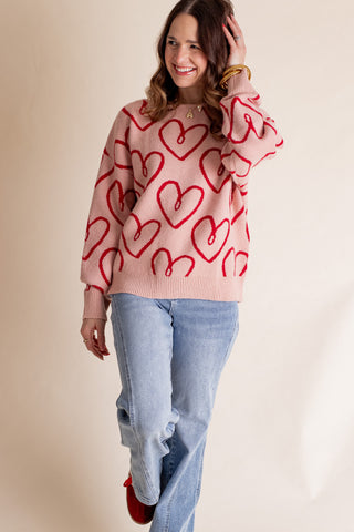 Be My Valentine Boat Neck Sweater