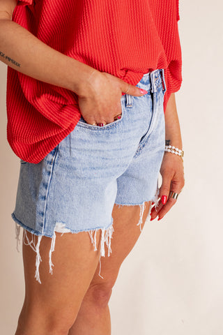 Riley Distressed Hem Shorts