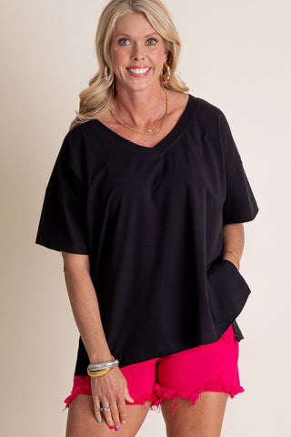 On The Edge V-Neck Top *Final Sale*