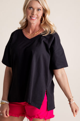 On The Edge V-Neck Top *Final Sale*