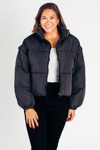 Always Trendy Puffer Jacket with Detachable Sleeves *Final Sale*