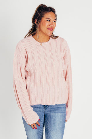Romantic Impression Ribbed Sweater *Final Sale*