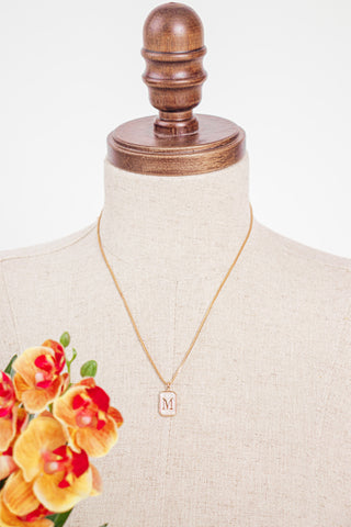 Pearly White Initial Necklace *Final Sale*