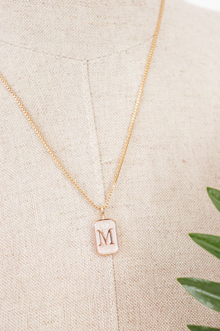 Pearly White Initial Necklace *Final Sale*
