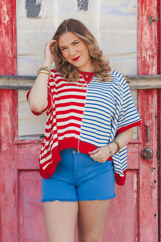 Land Of The Free Striped Top *Final Sale*