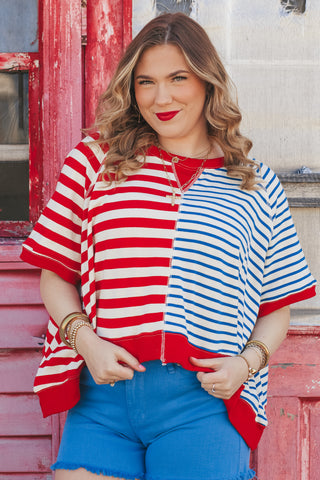 Land Of The Free Striped Top *Final Sale*