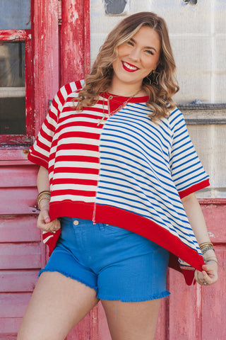 Land Of The Free Striped Top *Final Sale*