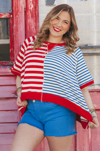 Land Of The Free Striped Top *Final Sale*