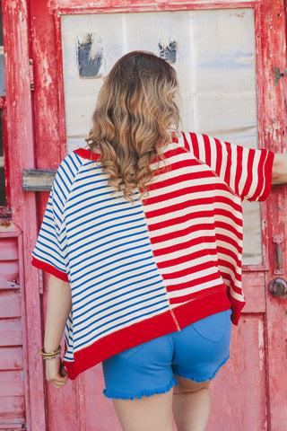 Land Of The Free Striped Top *Final Sale*