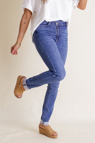 Tate High Rise Crossover Skinnies