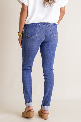 Tate High Rise Crossover Skinnies