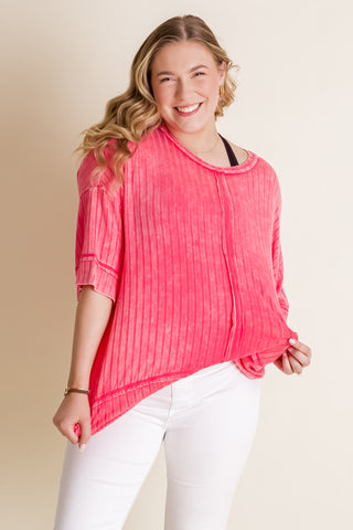 Enchanting Elegance Ribbed Top