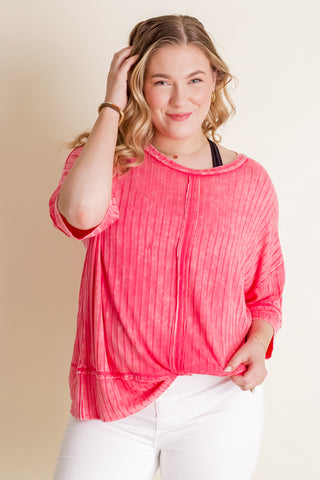 Enchanting Elegance Ribbed Top *Final Sale*