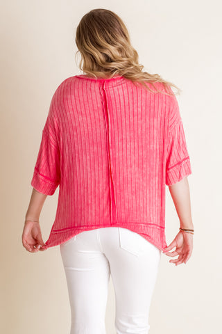 Enchanting Elegance Ribbed Top *Final Sale*