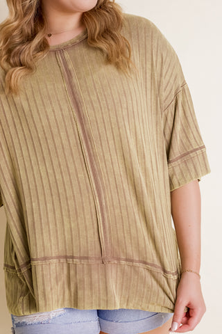 Enchanting Elegance Ribbed Top *Final Sale*