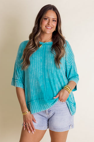 Enchanting Elegance Ribbed Top *Final Sale*