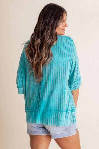 Enchanting Elegance Ribbed Top *Final Sale*