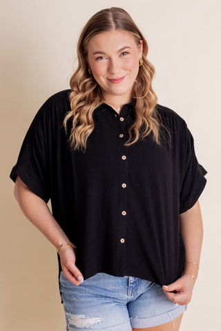 Moonlit Meadow Button Down Top *Final Sale*