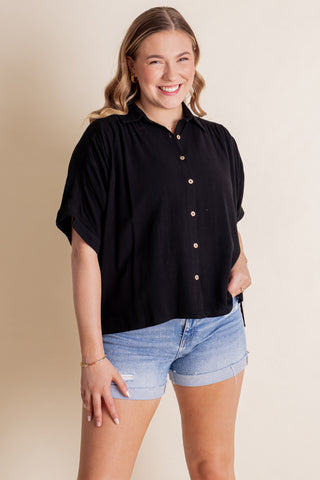 Moonlit Meadow Button Down Top *Final Sale*