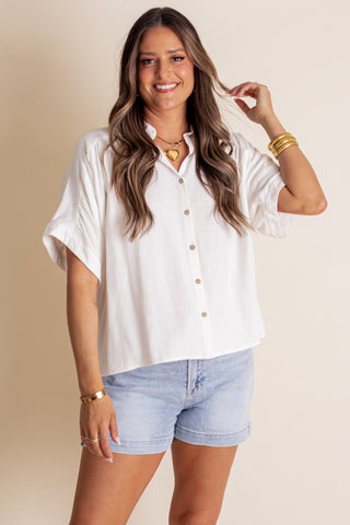 Moonlit Meadow Button Down Top *Final Sale*