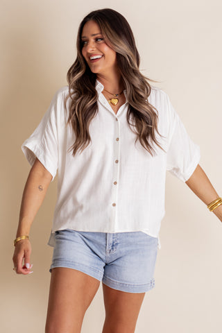 Moonlit Meadow Button Down Top *Final Sale*