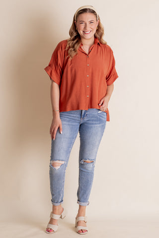 Moonlit Meadow Button Down Top *Final Sale*