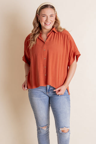 Moonlit Meadow Button Down Top *Final Sale*