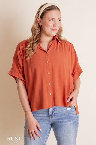 Moonlit Meadow Button Down Top *Final Sale*