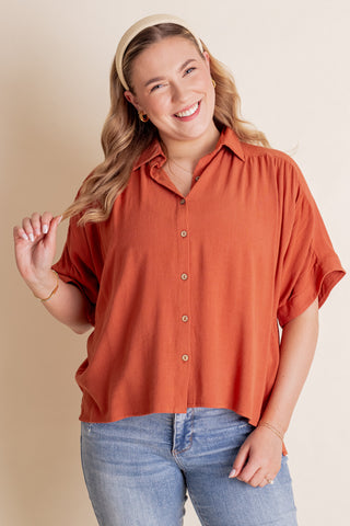 Moonlit Meadow Button Down Top *Final Sale*