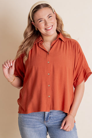 Moonlit Meadow Button Down Top *Final Sale*