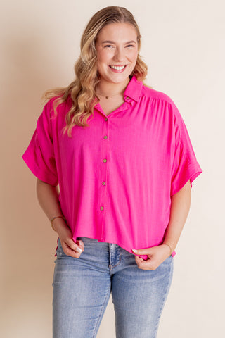 Moonlit Meadow Button Down Top *Final Sale*