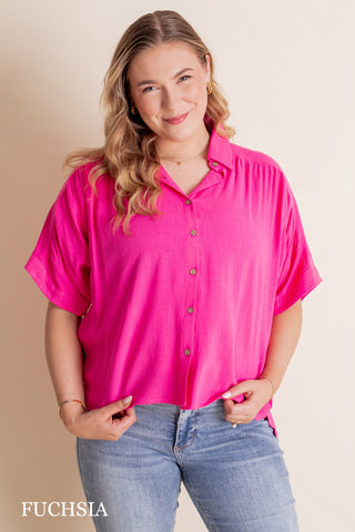 Moonlit Meadow Button Down Top *Final Sale*