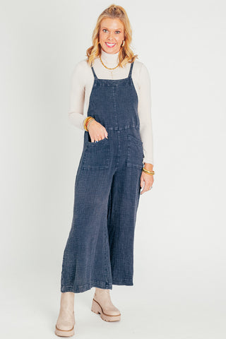 Added Style Washed Cotton Jumpsuit