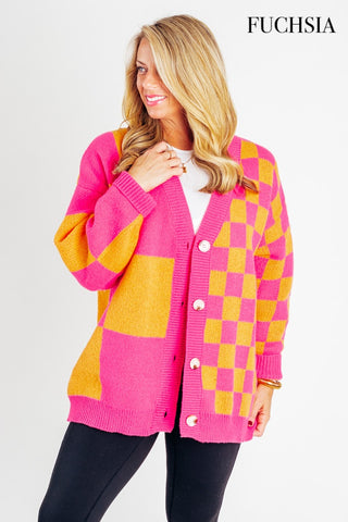 Make You Miss Me Checkered Cardigan *Final Sale*
