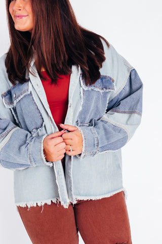 On To New Heights Denim Shacket *Final Sale*