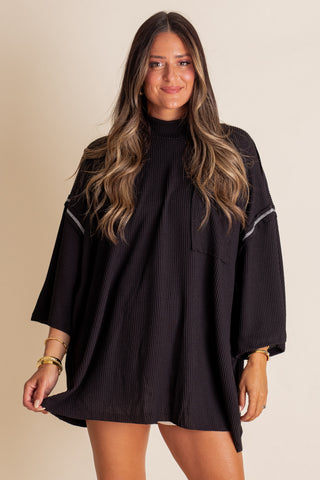 Only Go Forwards Oversized Urban Ribbed Tunic