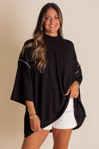 Only Go Forwards Oversized Urban Ribbed Tunic