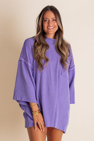 Only Go Forwards Oversized Urban Ribbed Tunic