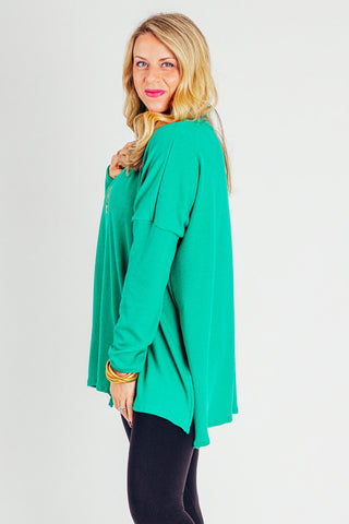 Only Go Forwards High Neck Ribbed Top *Final Sale*