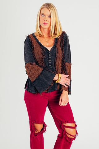 Try Again V Neck Top *Final Sale*