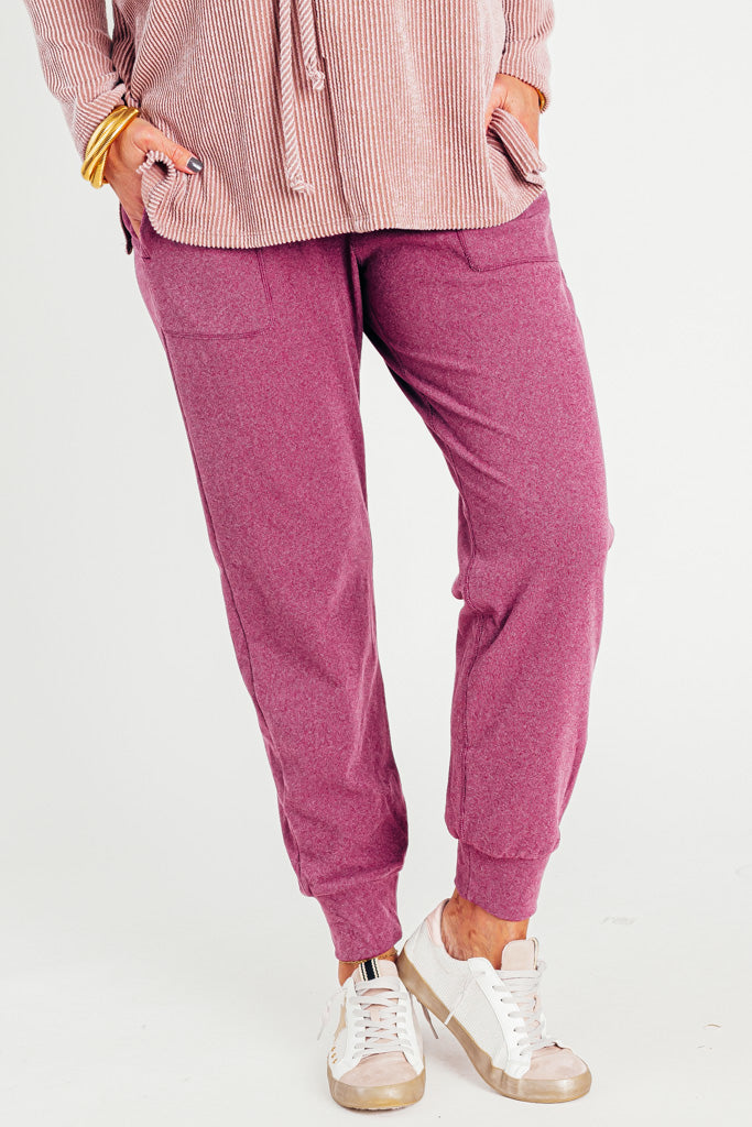 Ribbed Joggers Pink