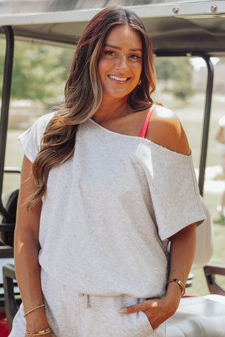 Run The Race Off Shoulder Top *Final Sale*