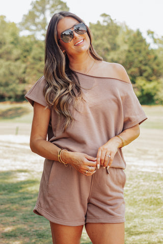 Run The Race Off Shoulder Top *Final Sale*